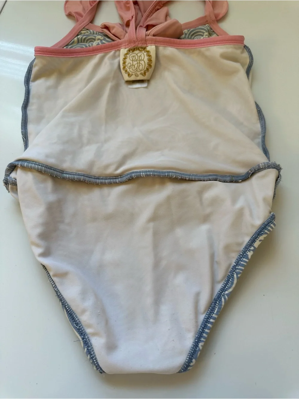 The Beaufort Bonnet Company 3T Bowhicket Swimsuit Grandmillennial Esque Waves